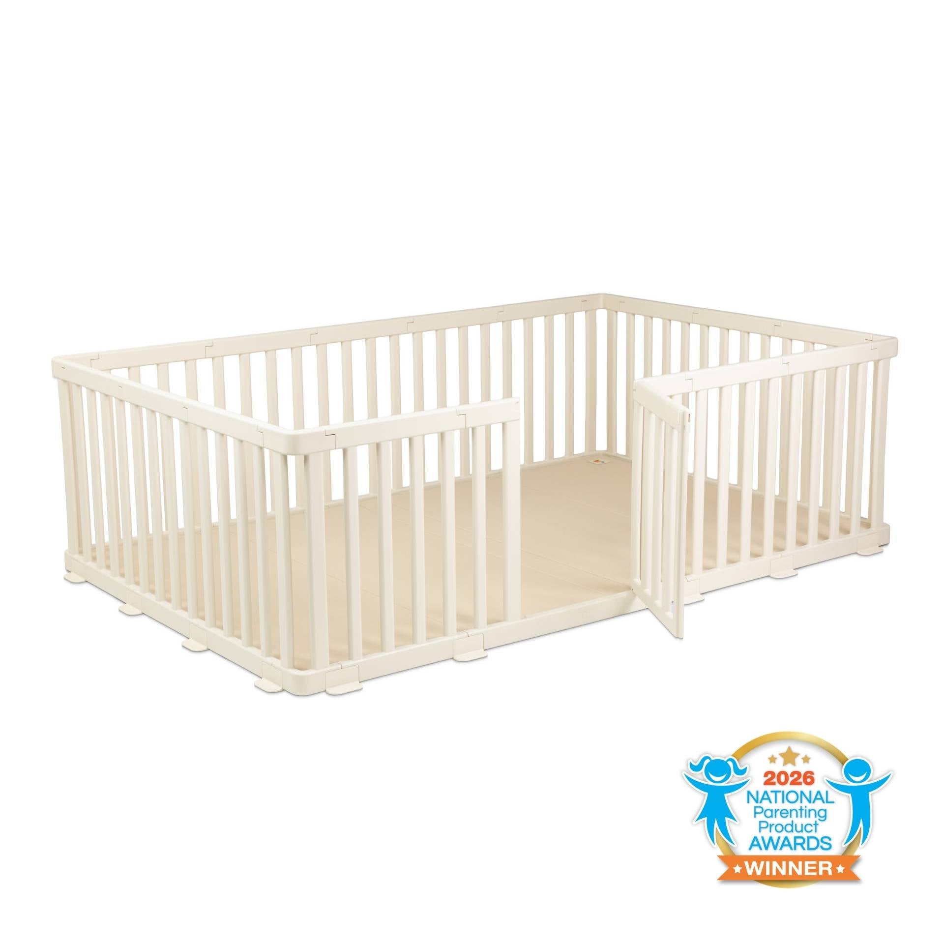 Safe, high quality, and neutral designer baby playpen and play mat set with National Parenting Product Awards Seal